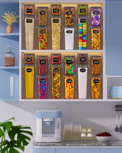 <b>Refrigerator</b> Organize Custom Logo Transparent Kitchen Food Plastic Jar Sealed Plastic Jar Storage Sealing Sealed Tank - Product Image 4
