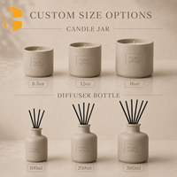 FUBEI LIVING Meilleure vente : Vase en céramique à fond arrondi et flacon diffuseur de parfum pour ensemble cadeau bougie et diffuseur de parfum en céramique pour hôtel