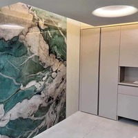 Luxueuses dalles de quartzite vert cristal fuchsite