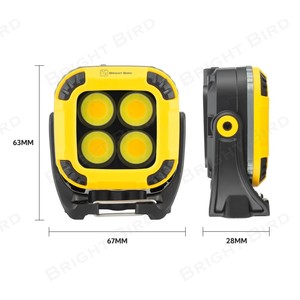 Projecteur LED rechargeable 700LM, lampe de travail, <span class=keywords><strong>batterie</strong></span> 1200mAh, indice de protection IP44, construction en alliage d'aluminium, crochets magnétiques pour atelier - Product Image 2