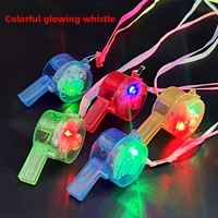 Sifflets LED en plastique lumineux en gros pour accessoires d'ambiance de bar et de fête - Jouets clignotants phosphorescents
