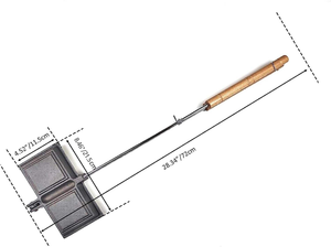 Sartén <span class=keywords><strong>para</strong></span> Asar de Hierro Fundido Doble con Asas de Hierro Fundido - Equipo de Cocina Resistente <span class=keywords><strong>para</strong></span> Fogatas <span class=keywords><strong>para</strong></span> Tartas Tostadas - Product Image 2