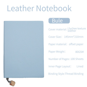 Quaderno Personalizzabile in Pelle A6/A5, Copertina Morbida in PU con 100 Fogli per Studenti e Scuola - Product Image 5