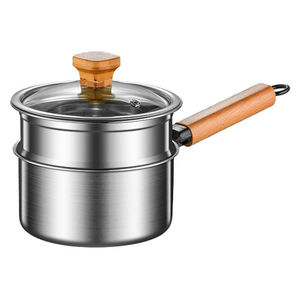 หม้อสแตนเลสสำหรับอาหารเด็ก หม้อเคลือบกันติดแบบไม่เคลือบผิว ตัวหม้อทรงตรง ใช้สำหรับต้มน้ำสมุนไพร สำหรับเด็กอายุ 0-12 เดือน - Product Image 2