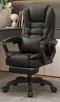 Chaise de bureau de direction moderne haut de gamme, ergonomique, en cuir PU, dossier haut, soutien lombaire réglable, appui-tête réglable, hauteur réglable, rotation à 360°