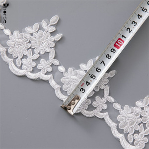 Bricolage Couture Dentelle Matériel 8.5cm Corded Dentelle Garniture au <span class=keywords><strong>Voile</strong></span> de Mariée - Product Image 3