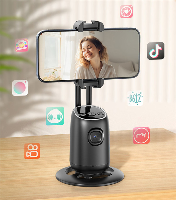 P05 Ai Intelligent Gimbal Dual Cold Shoe Interface 360 Degree Face Tracking Auto-Rotation With Gesture Control for Mobile Phone
