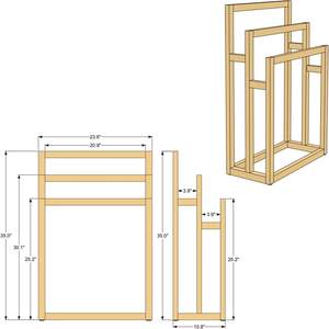 חם מוכר 3-בר טיק טיק מוצק מגבת במבוק התאספו מגבת מעמד לאחסון - Product Image 5