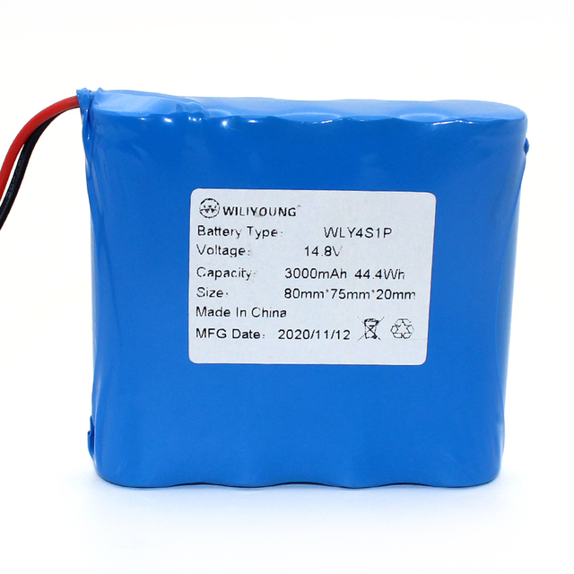 KC CE BIS Certificated 18650 4S1P 14.8V 3000mAh Rechargeable Lithium Ion Battery Pack 15V Battery Packs