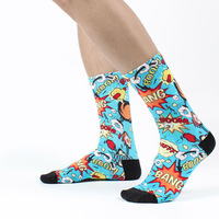 Chaussettes de sport en coton mélangé pour hommes et femmes, personnalisables, vierges, de haute qualité, avec sublimation numérique 3D, design tendance, vente en gros OEM
