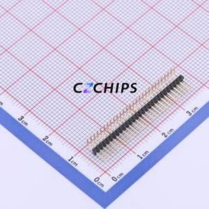 X1311WR-28J-C26D40 Pin Header Bent Lead Through Hole,P=1.27mm Connector 1x28P 1.27mm 1.27mm Pin Header - Product Image 1