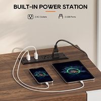 Meuble TV style Farmhouse pour téléviseurs 65-75 pouces, blanc et noyer, avec éclairage LED bicolore, 2 portes et étagères de rangement ouvertes