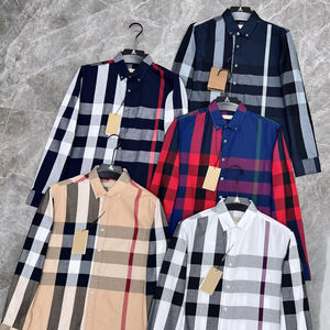 Camisa de Vestir Icónica de Algodón con Botones para Hombre Estilo Lujo Británico con Forro a Cuadros Característico Burberry - Product Image 1