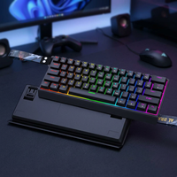 Clavier de jeu mécanique tri-mode 68 touches, clavier sans fil avec rétroéclairage RVB, interrupteur USB Type C