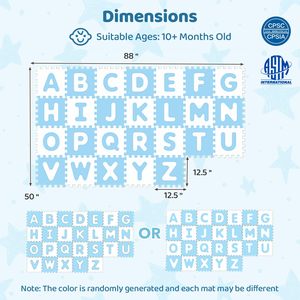 Facile à nettoyer, sans BPA, <span class=keywords><strong>tapis</strong></span> de jeu en <span class=keywords><strong>puzzle</strong></span> alphabet en EVA de 26 pièces, antidérapant, grand <span class=keywords><strong>tapis</strong></span> moelleux - Product Image 3