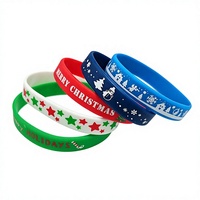 Pulsera de Silicona Navideña Creativa y Moderna, Personalizable, Regalo para Fiestas, Regalo Promocional, Venta Caliente de Fábrica
