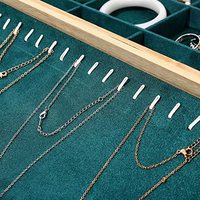 Ensemble de plateaux de rangement pour bijoux, en velours vert, pour collier, bague, présentoir, offre spéciale, 2022