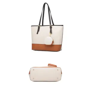 Marka yeni moda ofis bayan askılı çanta PU deri cüzdan ve çanta bayanlar 4 parçalı çanta