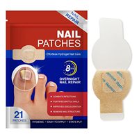 21 Patchs de Soin des Ongles en Hydrogel, Tissu Non-Tissé, Hypoallergéniques, Faciles à Appliquer, Hydratants pour les Ongles des Pieds et Réparateurs