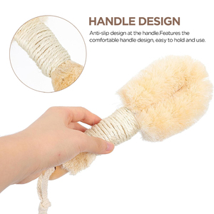 Spazzola da Bagno in Sisal 100% Naturale, Esfoliante per <span class=keywords><strong>Pelle</strong></span> <span class=keywords><strong>Secca</strong></span> e per Doccia - Product Image 4
