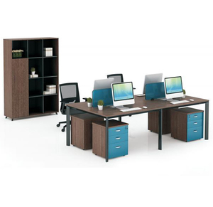 Personale moderno in legno 2020 la stazione di lavoro fashion 2 4 posti persone <span class=keywords><strong>con</strong></span> workstation mobile per ufficio - Product Image 4
