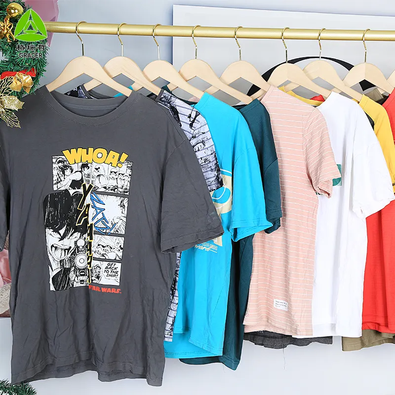 Korea Style Sommer gebrauchte Kleidung in Bulk Thrift Kleidung Männer T-Shirt