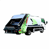 Camion poubelle à benne suspendue à compression