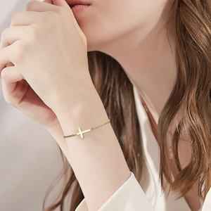 New Design Wholesale Custom Anti-Allergy Non Tarnish High Polish Stainless Steel <b>Cross</b> <b>Bracelets</b> Women - Product Image 2