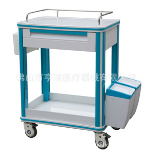 Chariot de soins Henry en ABS, chariot mobile avec tiroirs et poubelle pour usage hospitalier - Product Image 4