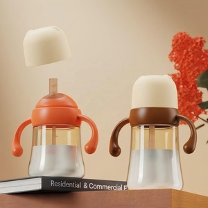 <span class=keywords><strong>Biberon</strong></span> anti-colique en PPSU de qualité alimentaire sans BPA 240/300 ml, à <span class=keywords><strong>débit</strong></span> variable, avec poignée, col large et <span class=keywords><strong>tétine</strong></span> souple en silicone imprimée, pour bébés 0-12 mois - Product Image 2