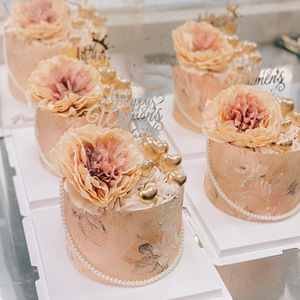 Décoration de gâteau Joyeux Anniversaire pour <span class=keywords><strong>Maman</strong></span> en Acrylique Or Rose, avec Perles et Papillons, pour Fête et Fournitures de Faveurs, Fête des Mères - Product Image 4