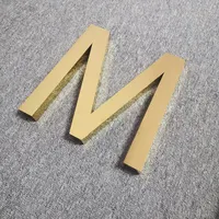 Lettere in metallo personalizzate logo 3d segnaletica in acciaio inossidabile ottone oro acciaio inossidabile segni 3D Logo aziendale lettere dell'alfabeto