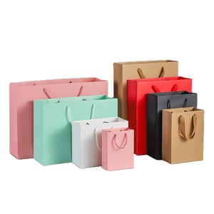 Wholesale custom any size packaging craft kraft paper shopping bag children's clothing bag