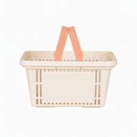 Panier de pique-nique extérieur grand format en PP, panier de courses portable en plastique durable pour transporter aliments, boissons et collations pour les voyages en camping