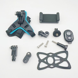 11 en 1 Kits casque de moto menton support de montage rotatif sangle de téléphone portable pour <span class=keywords><strong>Go</strong></span>-Pros Hero Sports Action Camera - Product Image 3