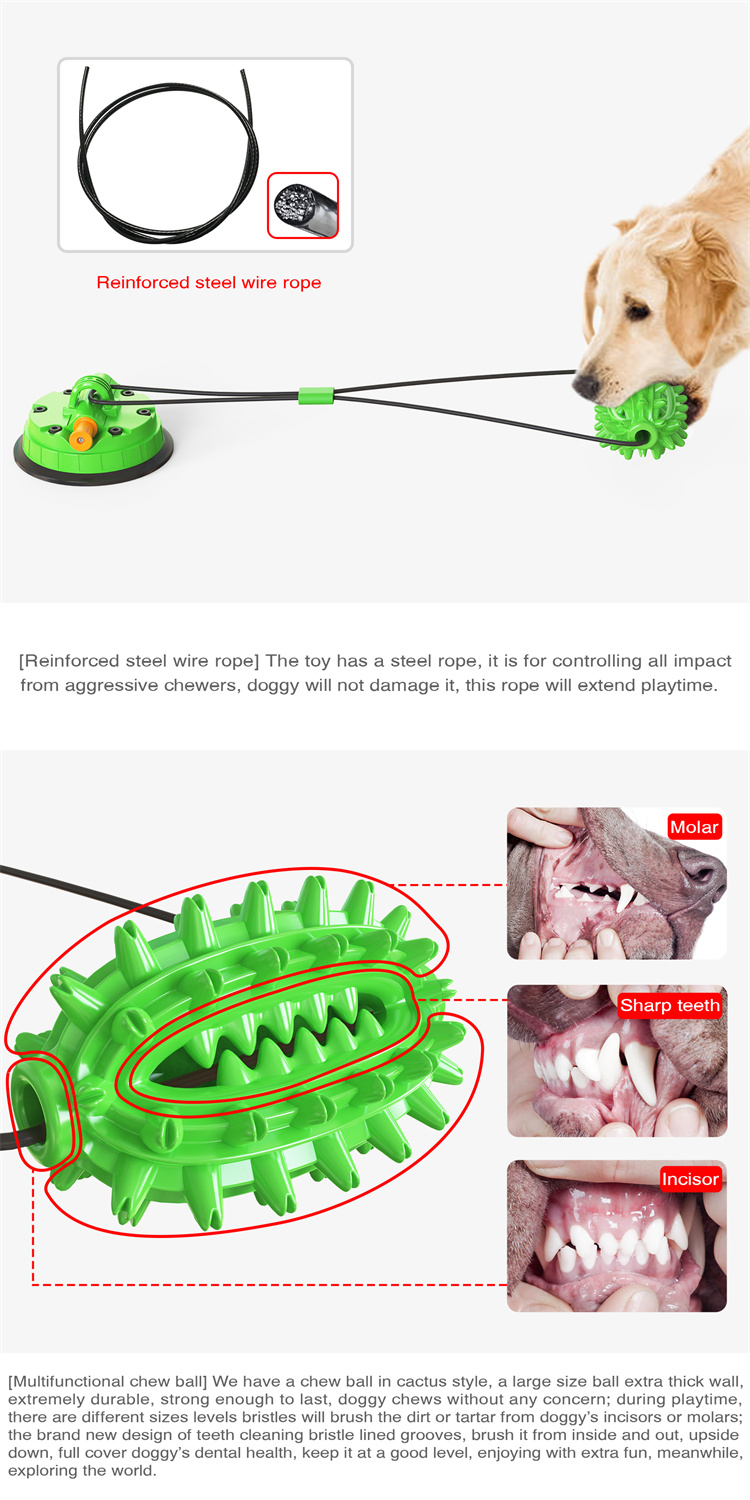 Non-Toxic durable rubber tug of rope ball for dog toy