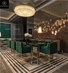 Di alta qualità in ottone divano Villa mobili oro italiano di lusso in velluto verde poltrona <span class=keywords><strong>e</strong></span> soggiorno divano Set - Product Image 6