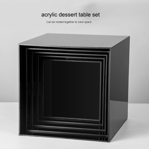 Witte Acryl Buffet Eten Presentatie Schalen <span class=keywords><strong>Dessert</strong></span> Break Cake Snack Rek Acryl Gebak Presentatie Box voor Buffet Tafel Bruiloft - Product Image 4