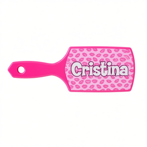 แปรงผมคริสติน่าสีชมพู ลายริมฝีปาก สำหรับเด็ก - Product Image 1