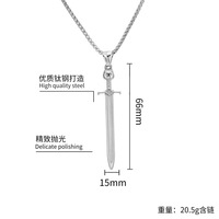 Mode acier inoxydable hommes bijoux 18k or acier inoxydable croix épée pendentif collier poignard pendentif chaîne collier
