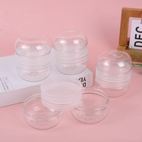 Botol Plastik PET Dua Sisi 200ml dengan Tutup Sekrup untuk Penyimpanan Makanan Ringan/Biji-bijian, 68 Thread, Grade Makanan