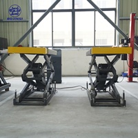 Plateforme élévatrice double ciseaux robuste 4000 kg à commande électrique et hydraulique, à plateforme extensible, pour véhicules, directement de l'usine