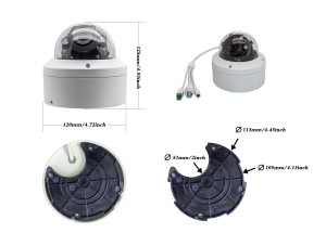 Lente de Motor de 2MP/5MP IR/35m, 5-60mm, 12X, carcasa de aluminio, cámara de seguridad, detección de movimiento/humanoide, WIfi, domo a prueba de vandalismo, PTZ - Product Image 4
