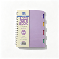 Cuaderno Espiral de 5 Secciones con Cubierta de PP B5, Cuaderno Espiral Personalizado con Páginas Rayadas, Cuadernos Espirales al por Mayor para el Aprendizaje Escolar