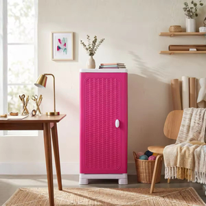 Stackable Foldable <b>Storage</b> Container <b>Plastic</b> Organizer with Rattan Pattern <b>Drawer</b> for Closet Bedroom Home Use - Product Image 3