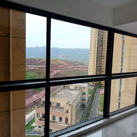 Fenêtre coulissante en alliage d'aluminium pour atelier de parc industriel, à rupture de pont thermique, insonorisée, certifiée Energy Star, anti-poussière, haute performance