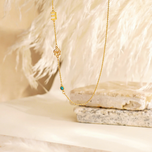 लैटेफेह 18k सोने का प्रारंभिक जन्मदिन जन्मदिन का उपहार - Product Image 2