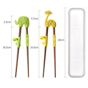 NemoHome Children's <b>Training</b> <b>Chopsticks</b> Wooden With Animal Design For Learning To Eat - Product Image 2