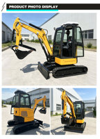 Excavator Mini China Harga Murah Excavator 3.5 Ton Mini Excavator Loader Kecil Buatan Cina