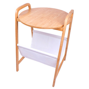 Japanese-style bamboo <b>side</b> <b>table</b>, creative living room, minimalist sofa, <b>small</b> <b>side</b> <b>table</b>, bedroom round <b>table</b> <b>with</b> <b>storage</b> - Product Image 3